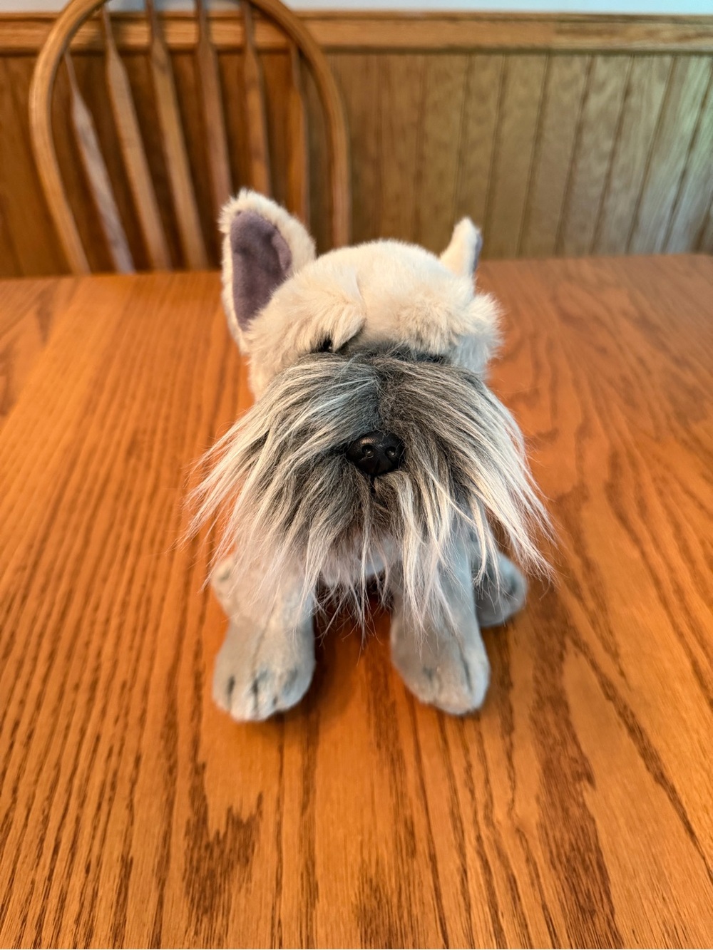 Russ The Schnauzer Purebred Puppies Gray Plush Stuffed Dog 12" with Collar